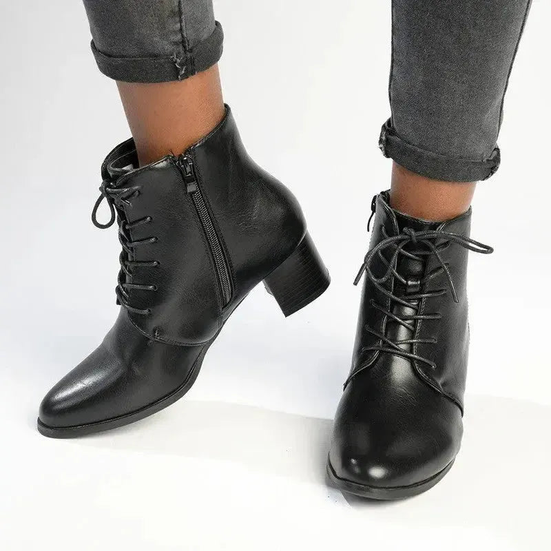 Franco Rossi Dress Lace Bootie - Black
