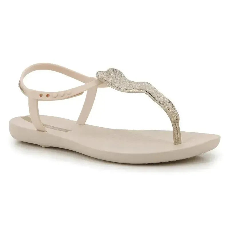 Ipanema Class Floral Slingback Sandal - Beige Gold