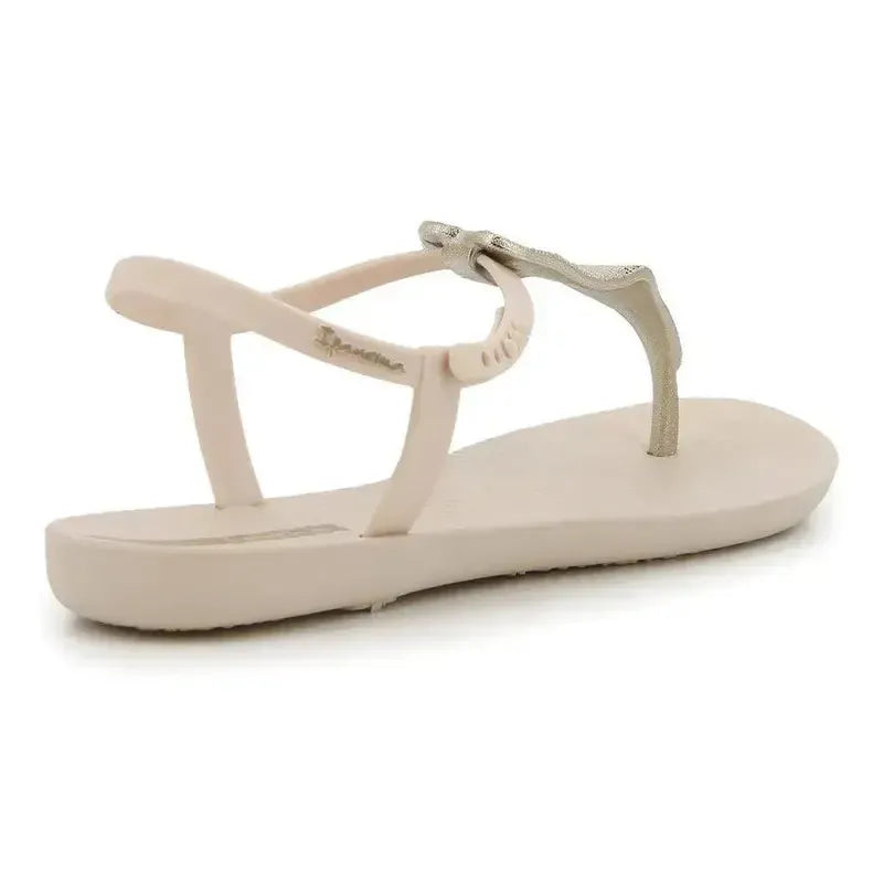 Ipanema Class Floral Slingback Sandal - Beige Gold