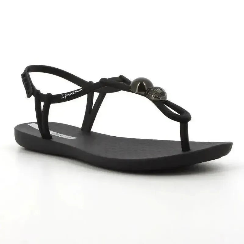 Ipanema Class Spheres Slingback Thong Sandals - Black / Silver