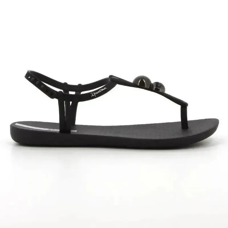 Ipanema Class Spheres Slingback Thong Sandals - Black / Silver