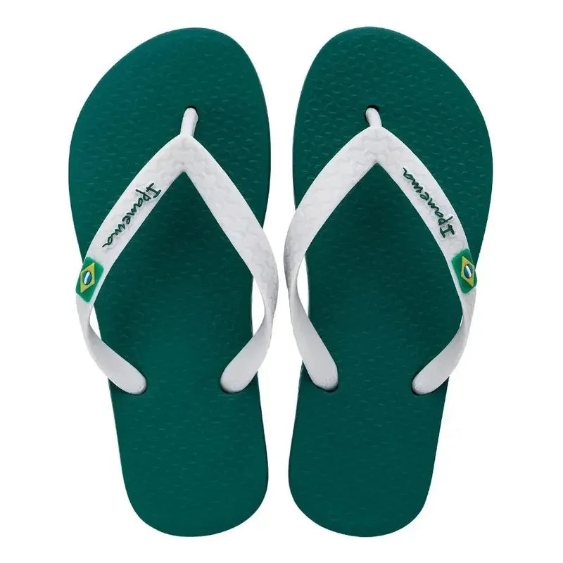 Ipanema Kids Oasis Brasil Thong Sandal - Green White