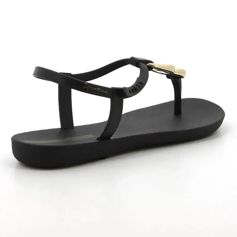 Ipanema Slingback Sandal With Trim - Black/Gold