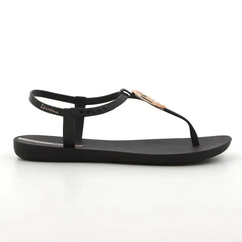 Ipanema Trim Sandal With Slingback - Black/Gold/Pink