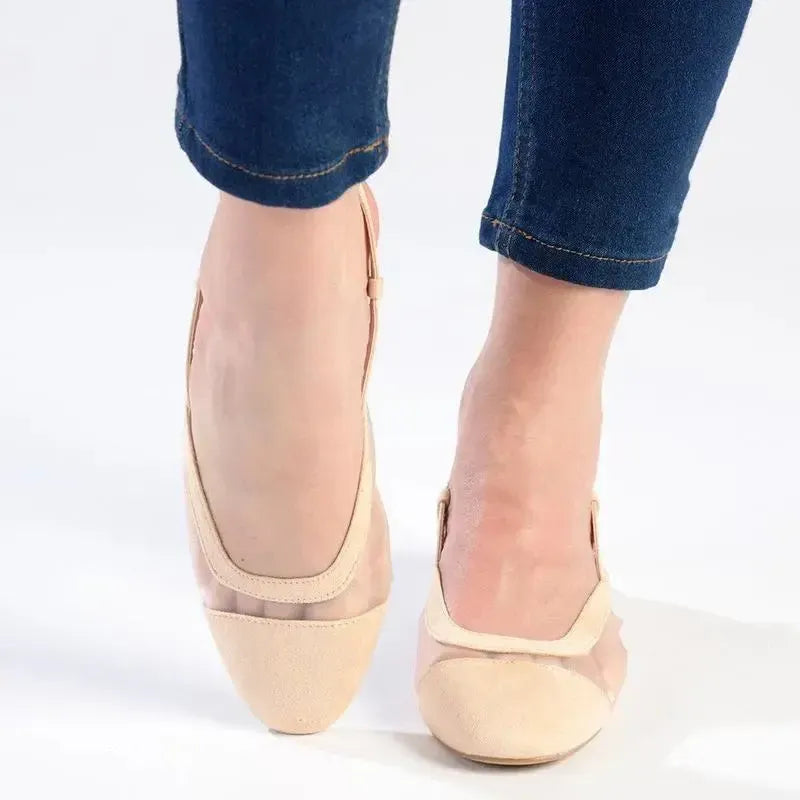 Madison Bluma 2 Low Block Heel Slingback Sandal - Nude