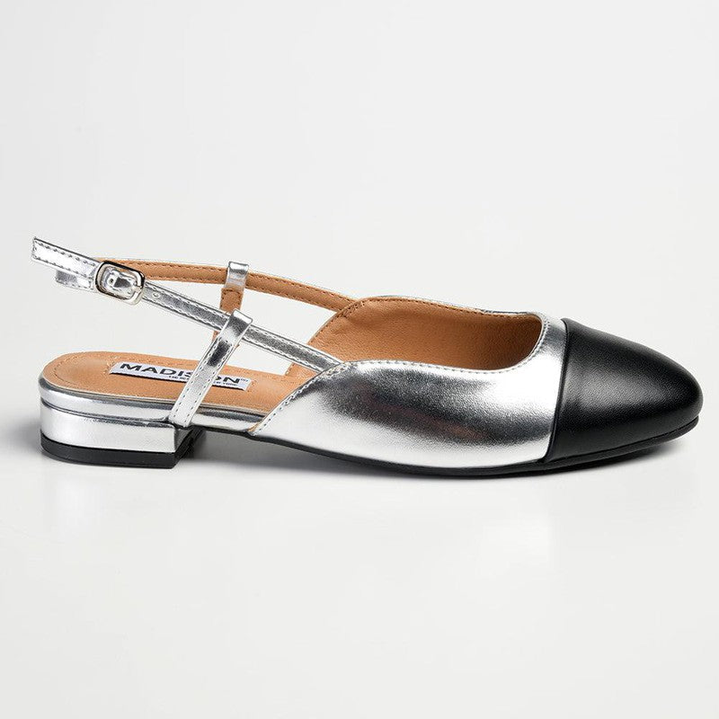 Madison Bluma 3 Toe Cap Slingback Pump - Black / Silver-Madison Heart of New York-Buy shoes online