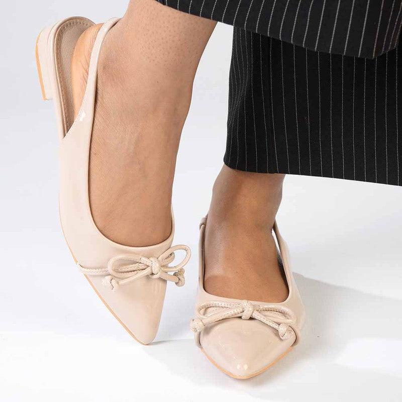 Madison Bobbi Low Block Heel Slingback Sandal - Nude-Madison Heart of New York-Buy shoes online