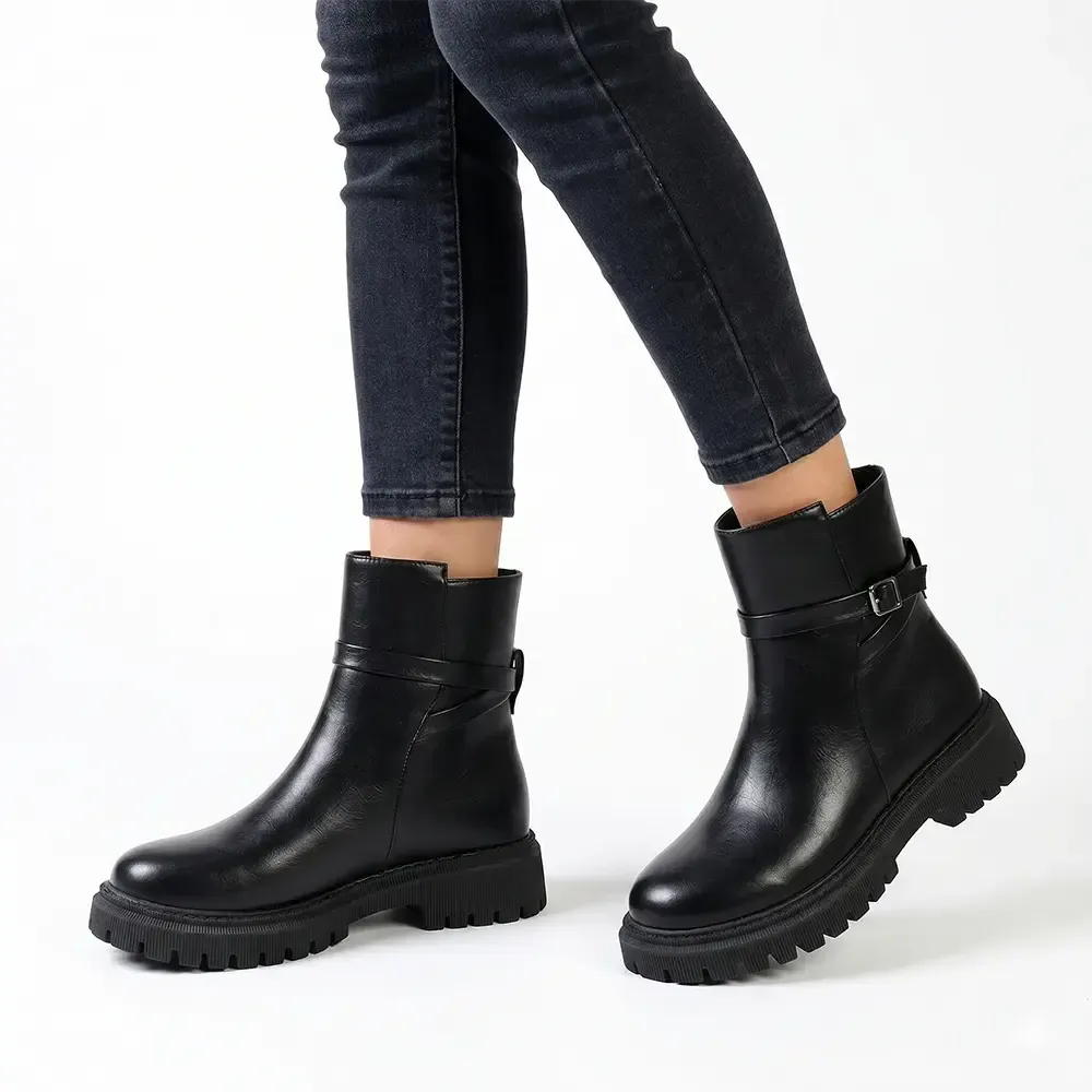 Madison Combat Boot - Black