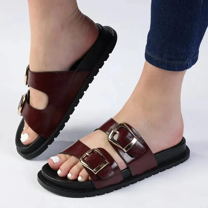 Madison Comfort Sandal - Burgundy