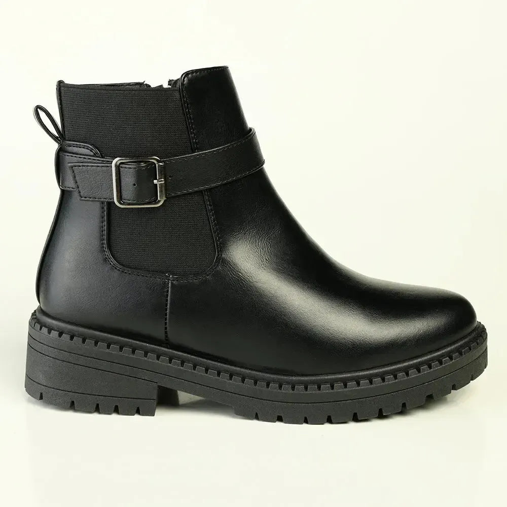 Madison Fashion Gusset Boot - Black