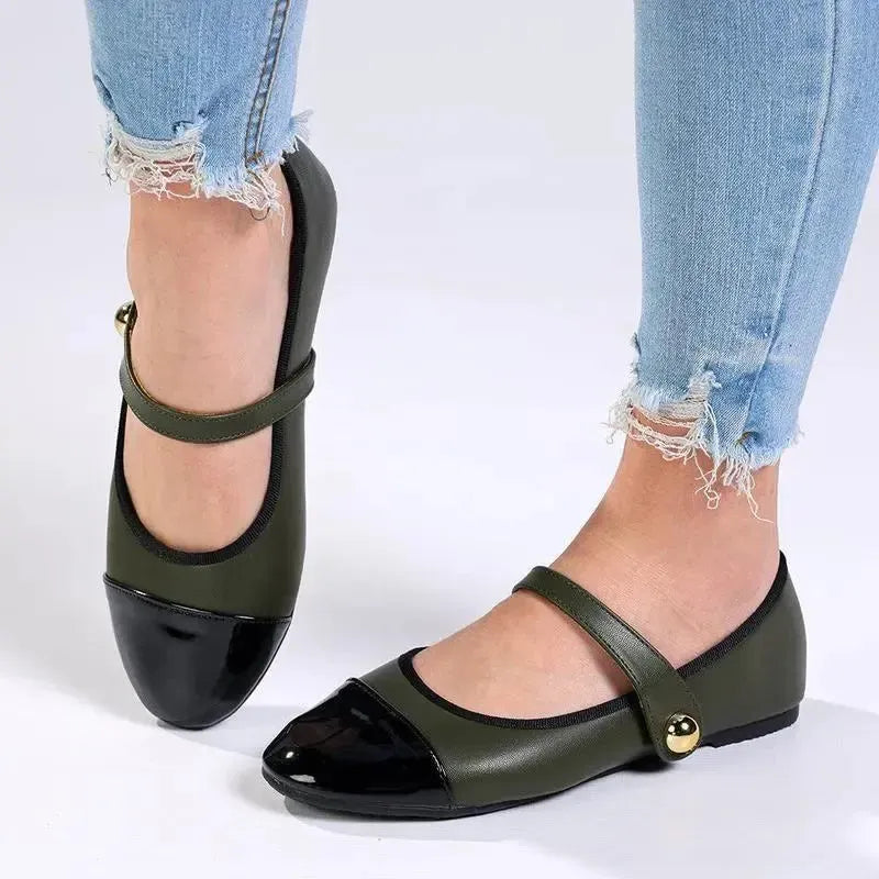 Madison Griselda Mary Jane Pump - Black/ Olive