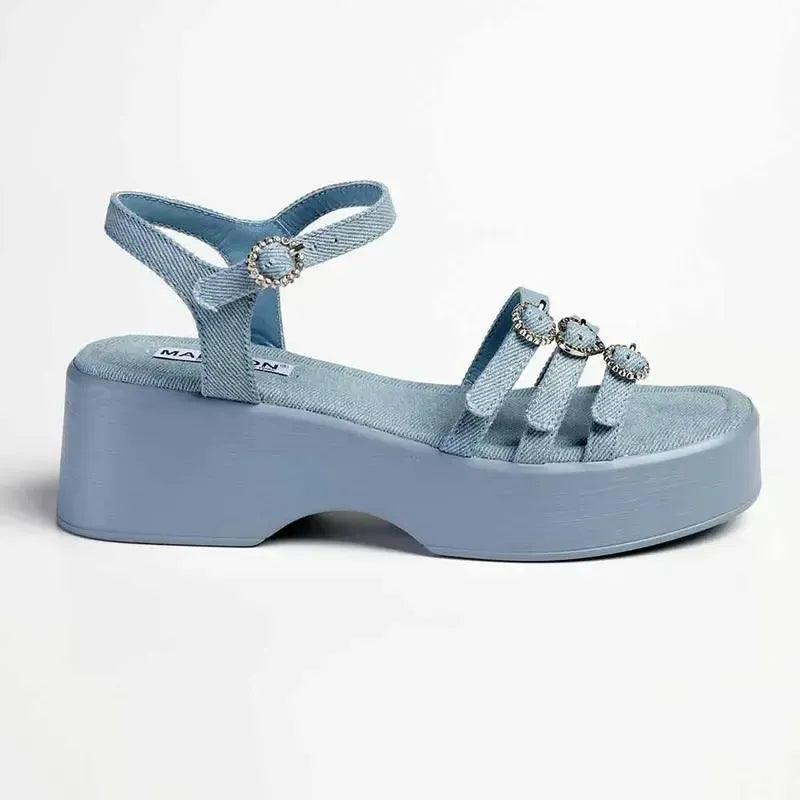 Madison Jaquenette Sandal - Light Blue
