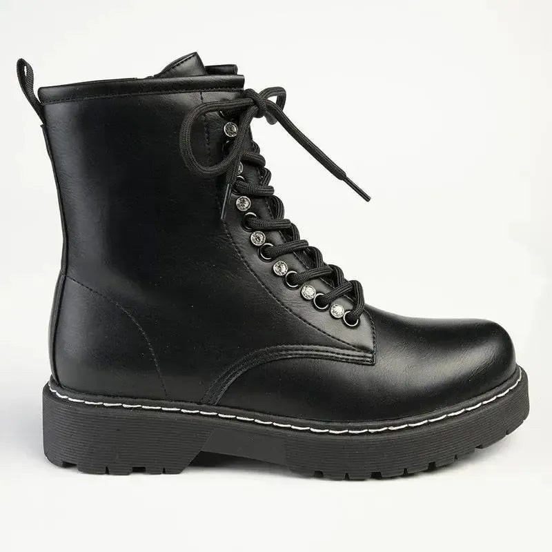 Madison Josephine 2 Lace Up Boots - Black