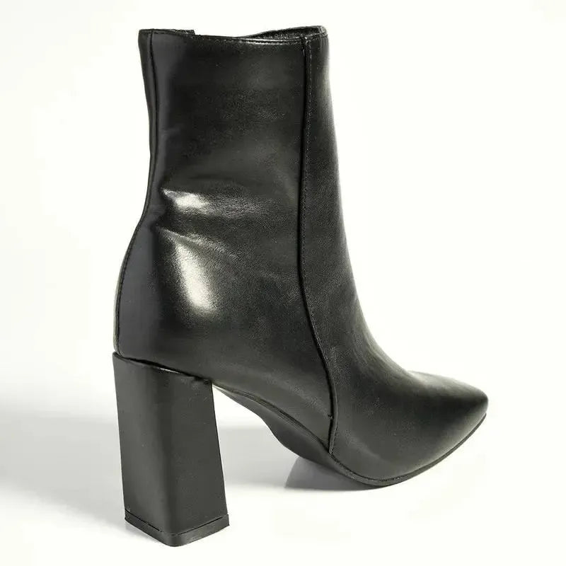 Madison Joy Block Heel Ankle Boot - Black