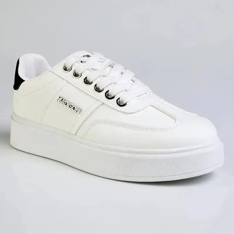 Madison Justine Platform Sneaker - White/Charcoal