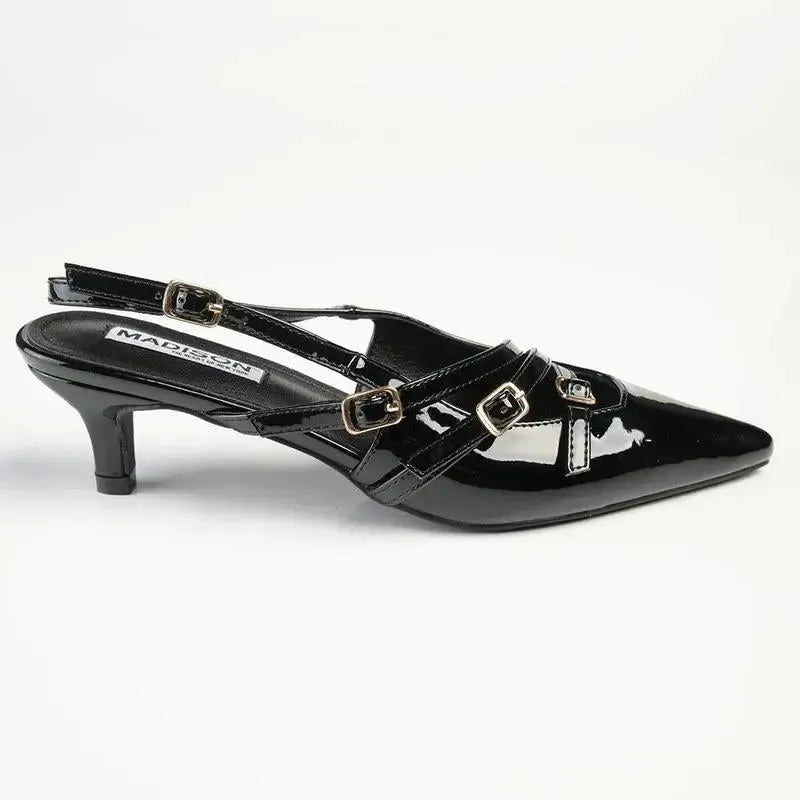 Madison Lameez Heel - Black