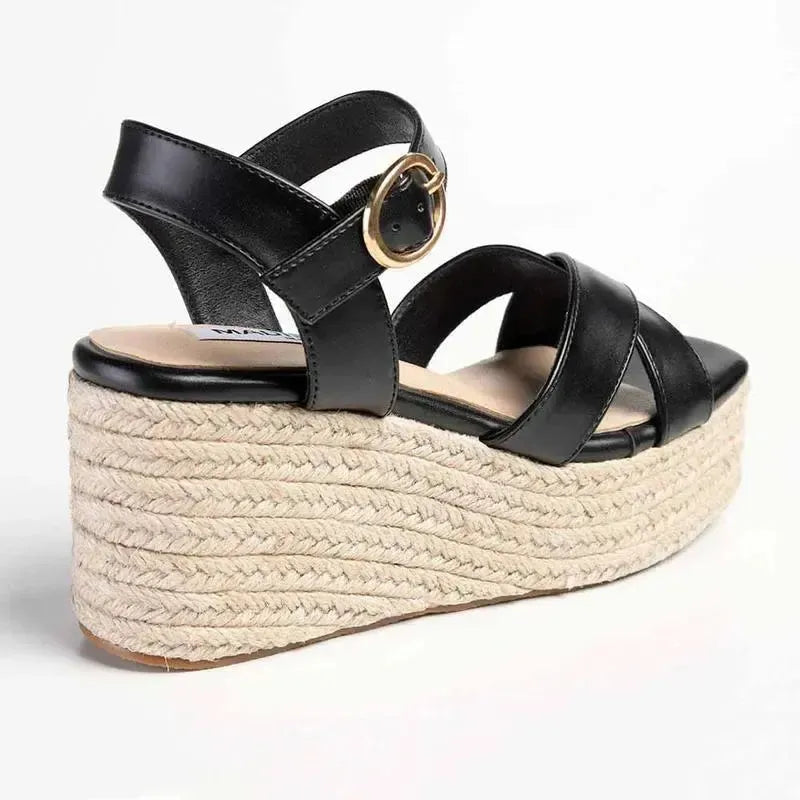 Madison Libby Wedge - Black