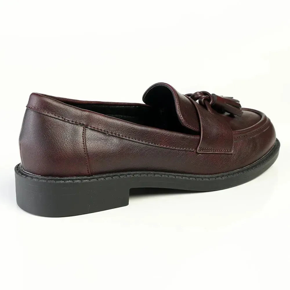 Madison Monroe Loafer with Tassle - Burgundy