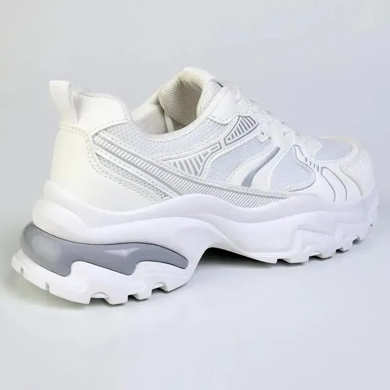 Madison Moxie Chunky Sole Insert Sneaker - White/Grey