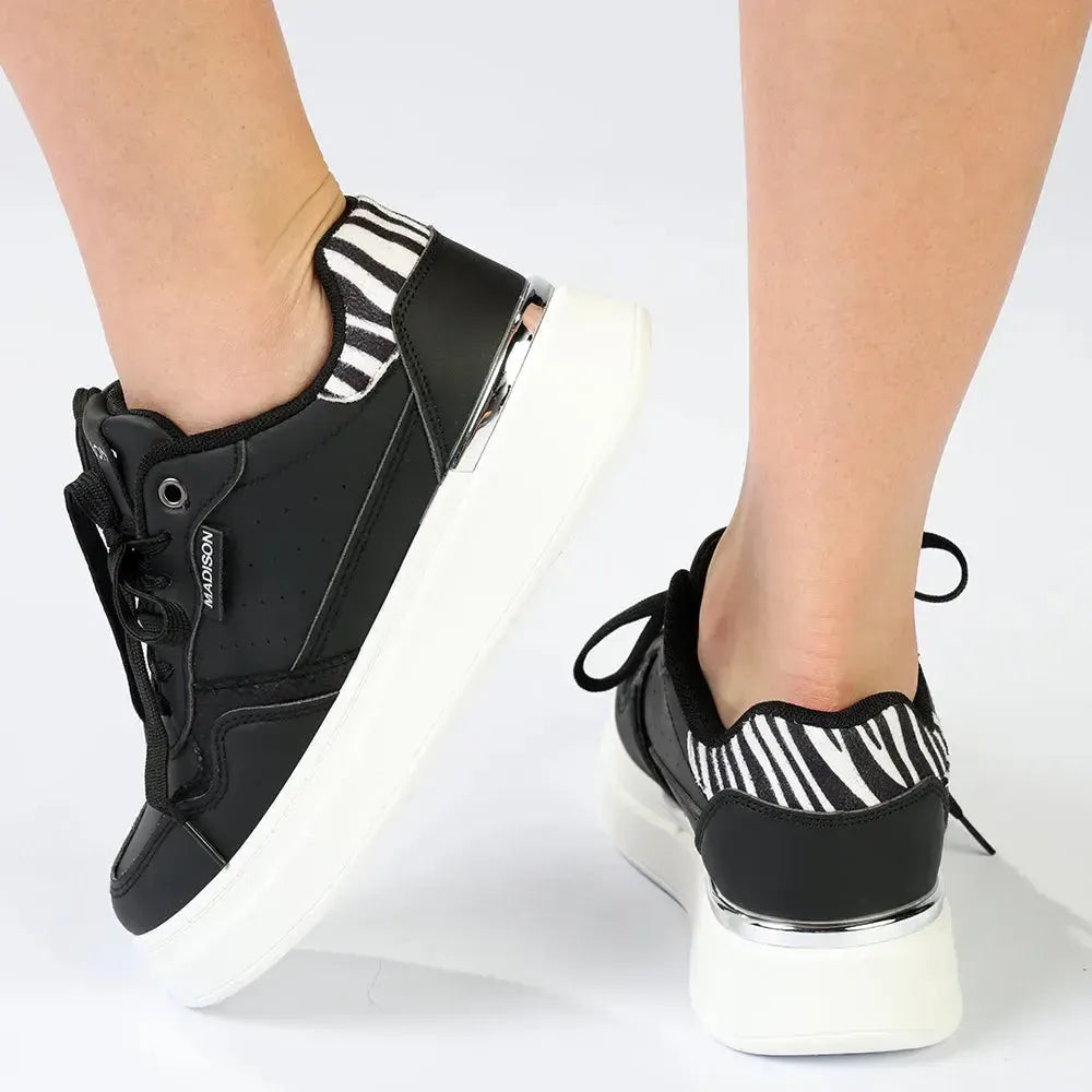 Madison Muriel Sneaker - Black/Zebra