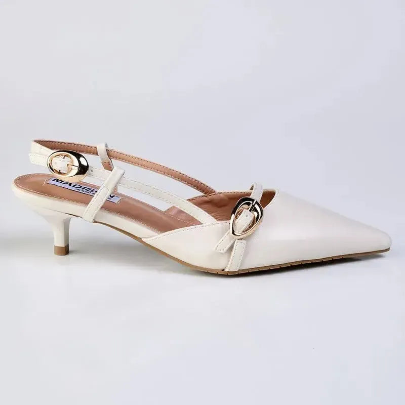 Madison Nadine Fancy Kitten Heel - Off White