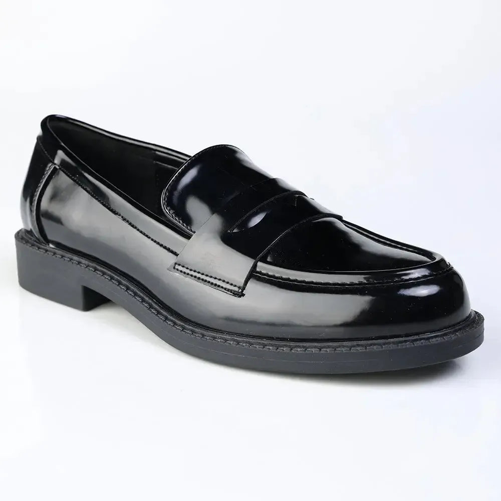 Madison Nancy Loafer With Saddle - Black