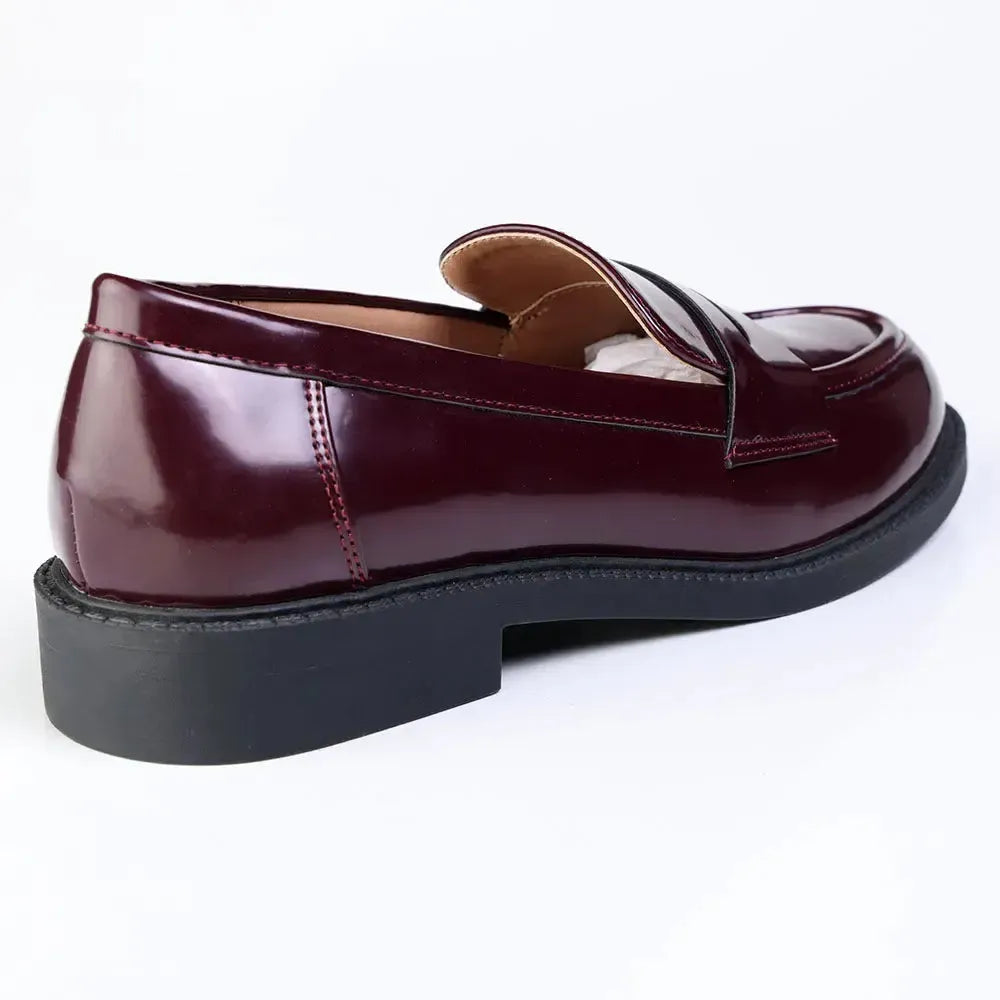 Madison Nancy Loafer With Saddle - Maroon