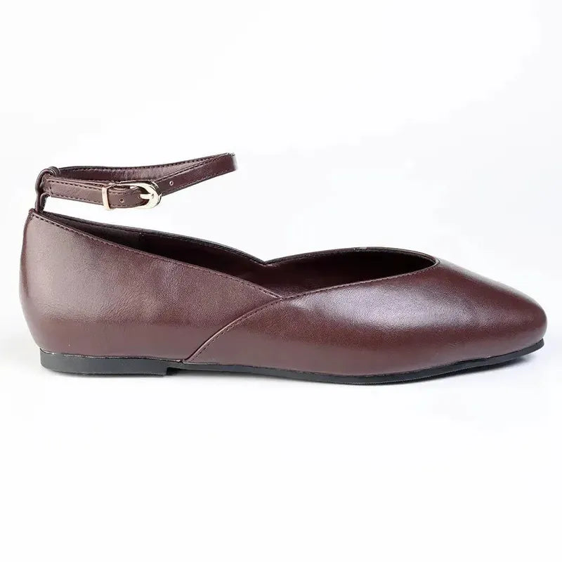 Madison Nature Pump With Ankle Tie - Chocolate