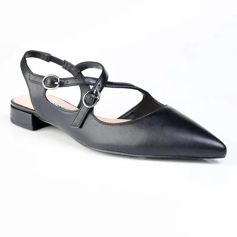 Madison Nella Cross Over Slingback - Black