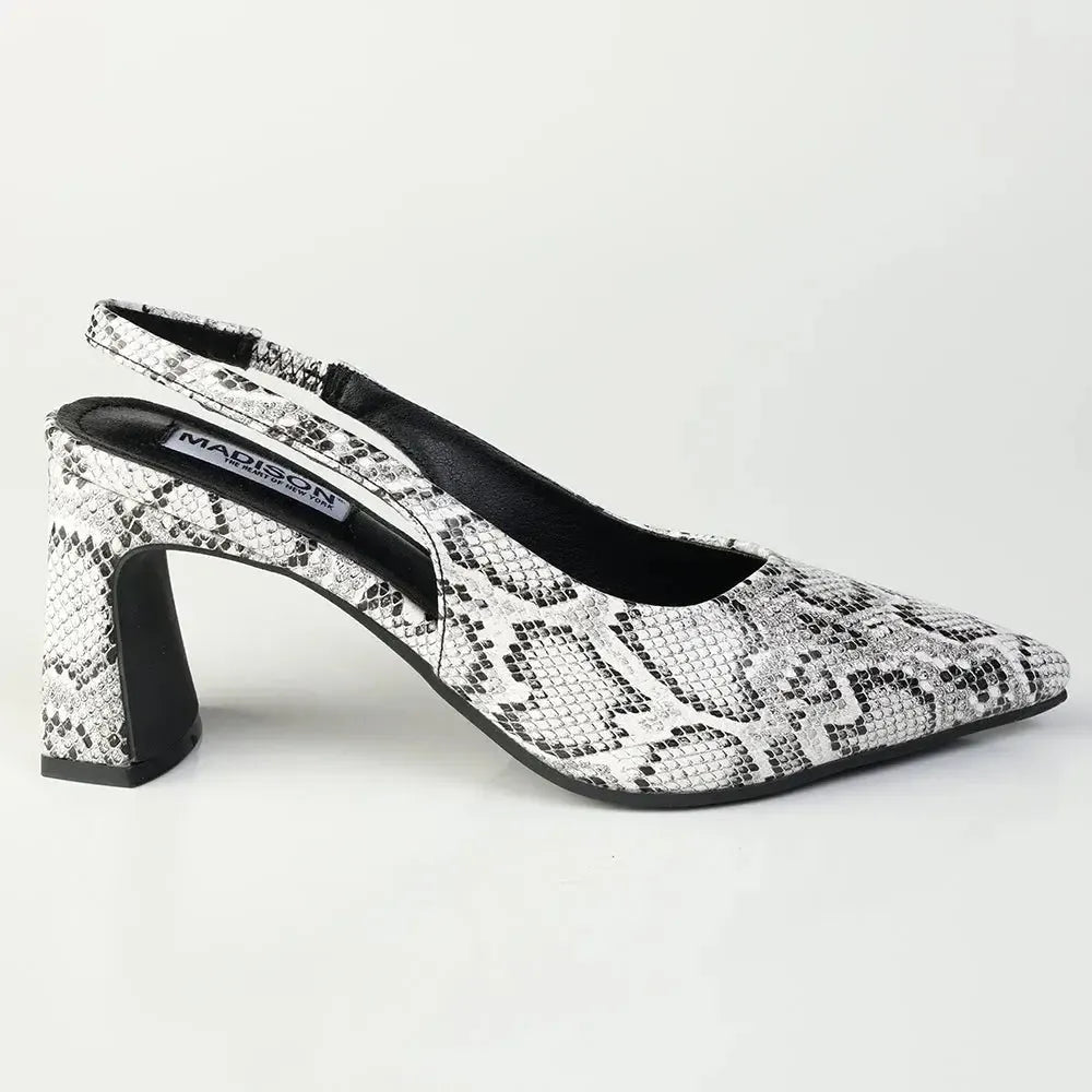 Madison Odette Block Heel - White Multi