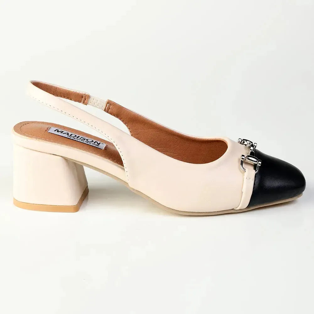 Madison Ofeera Block Heel - Black / Nude
