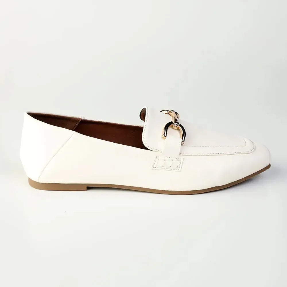 Madison Olga Trimmed Loafer - Off White