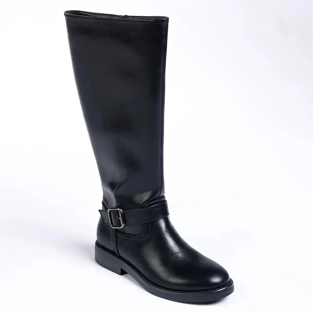 Madison Ona Buckle Rider Boot - Black