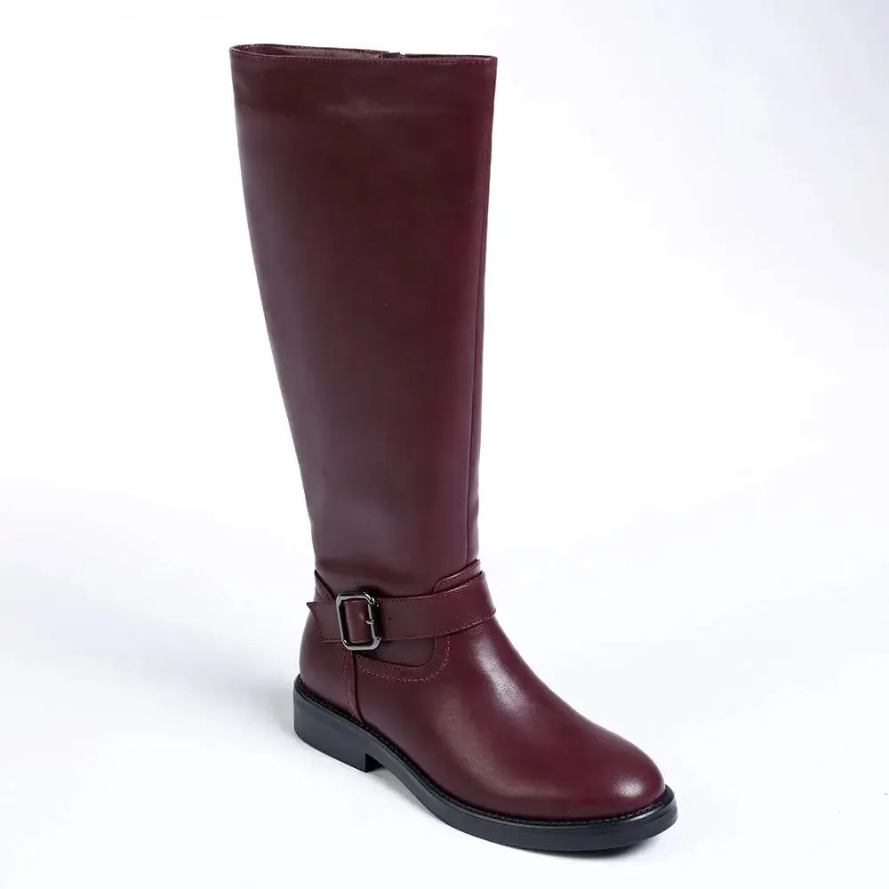 Madison Ona Buckle Rider Boot - Wine