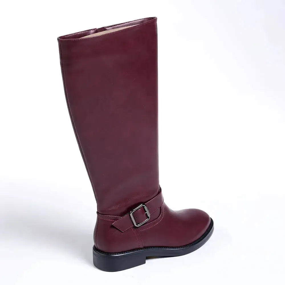 Madison Ona Buckle Rider Boot - Wine