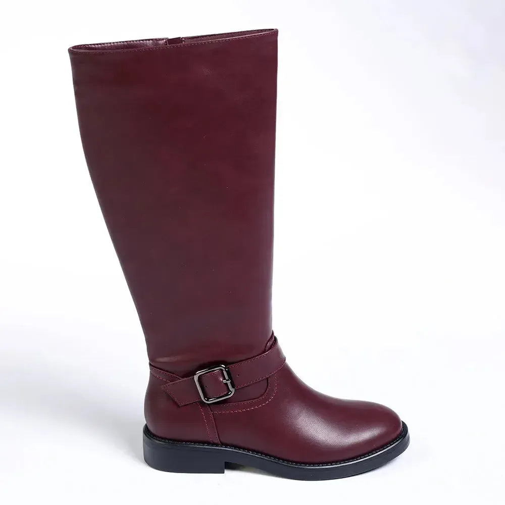Madison Ona Buckle Rider Boot - Wine
