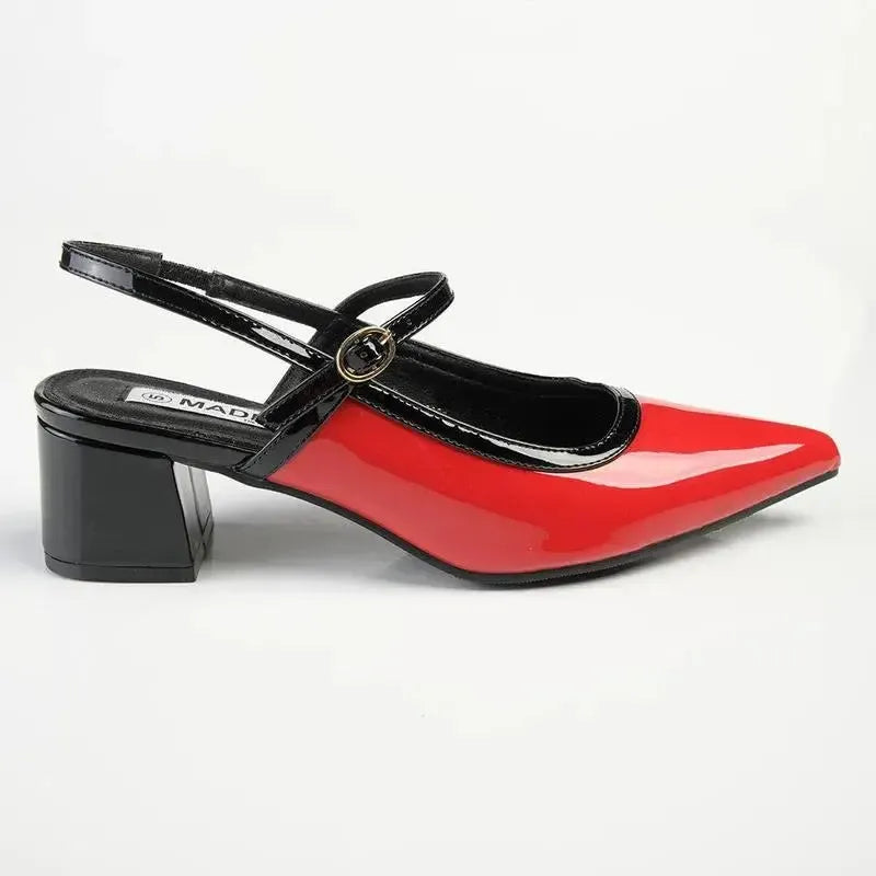 Madison Pally Fashion Court Heel - Red / Black