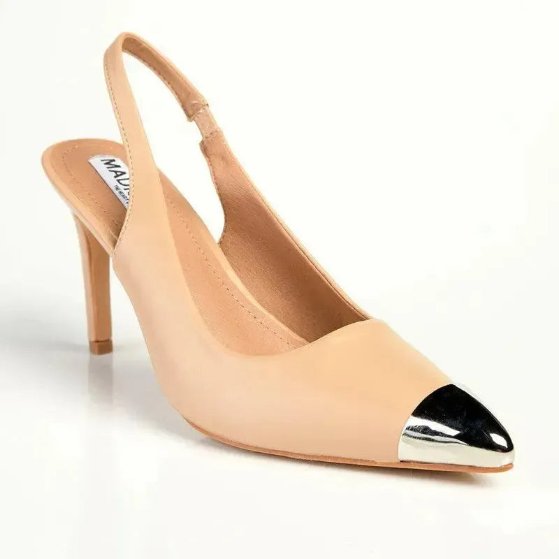 Madison Paola Heel - Nude/Silver