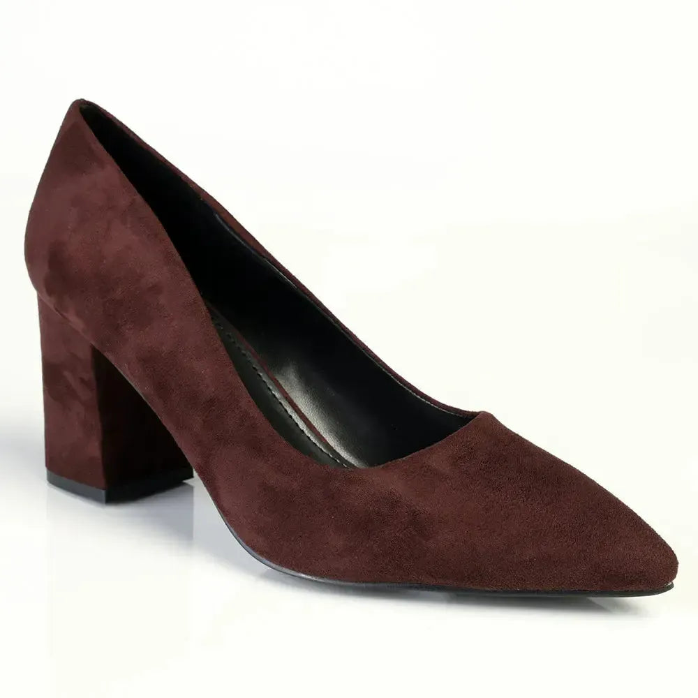 Madison Patricia Block Heel Court - Chocolate