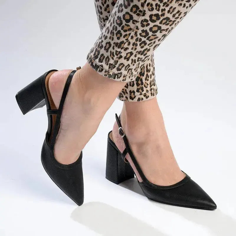 Madison Paula Block Heel - Black