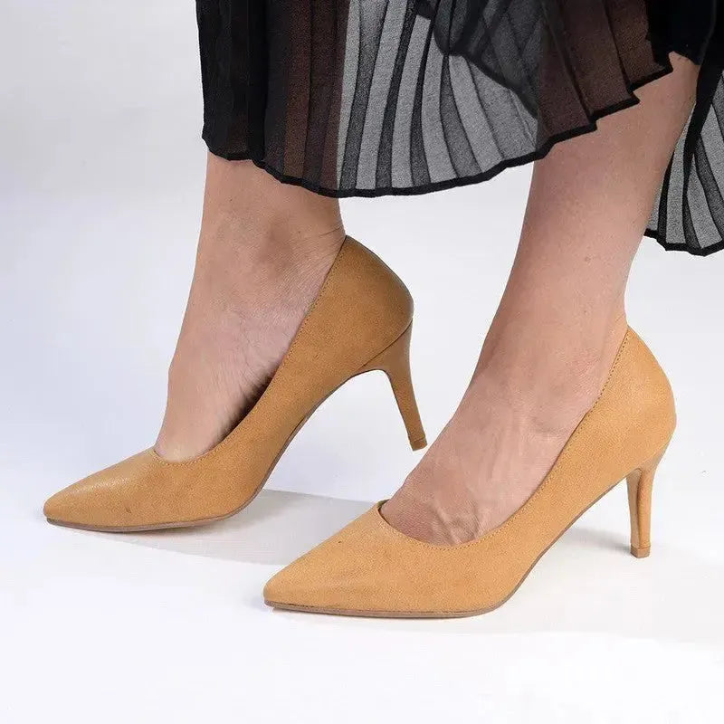 Madison Penny Courts Heels - Light Tan