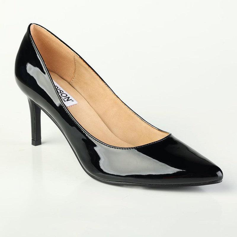 Madison Penny Patent Court Heels - Black-Madison Heart of New York-Buy shoes online