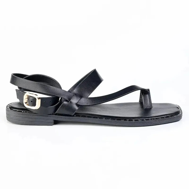 Madison Toe Loop Sandal - Black