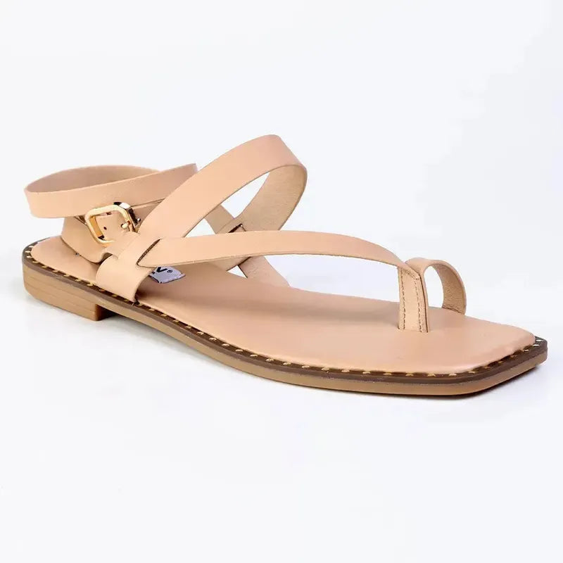 Madison Toe Loop Sandal - Nude