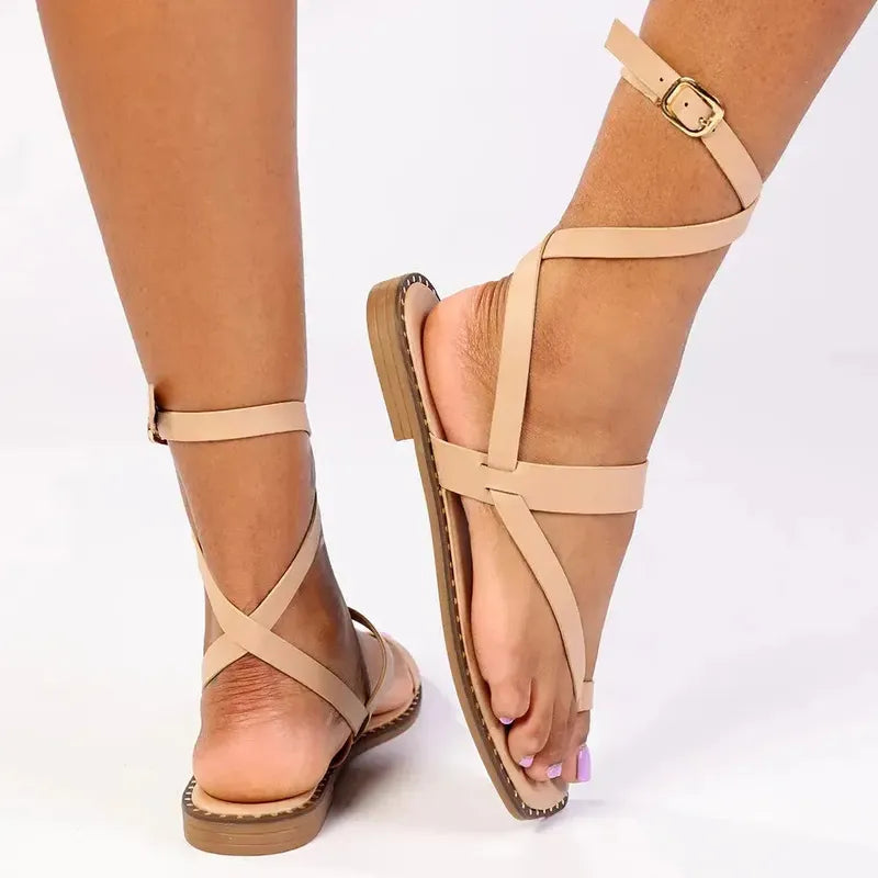 Madison Toe Loop Sandal - Nude