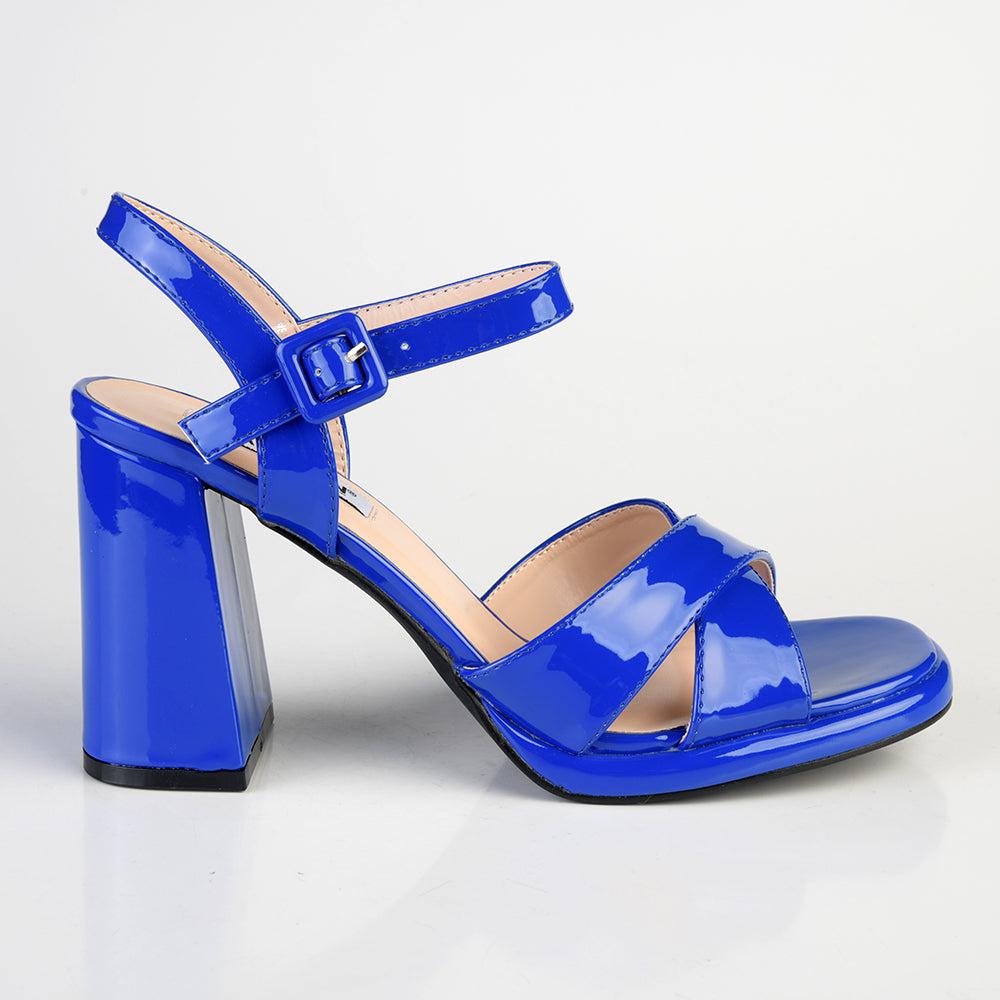 Cobalt blue shop heeled sandals