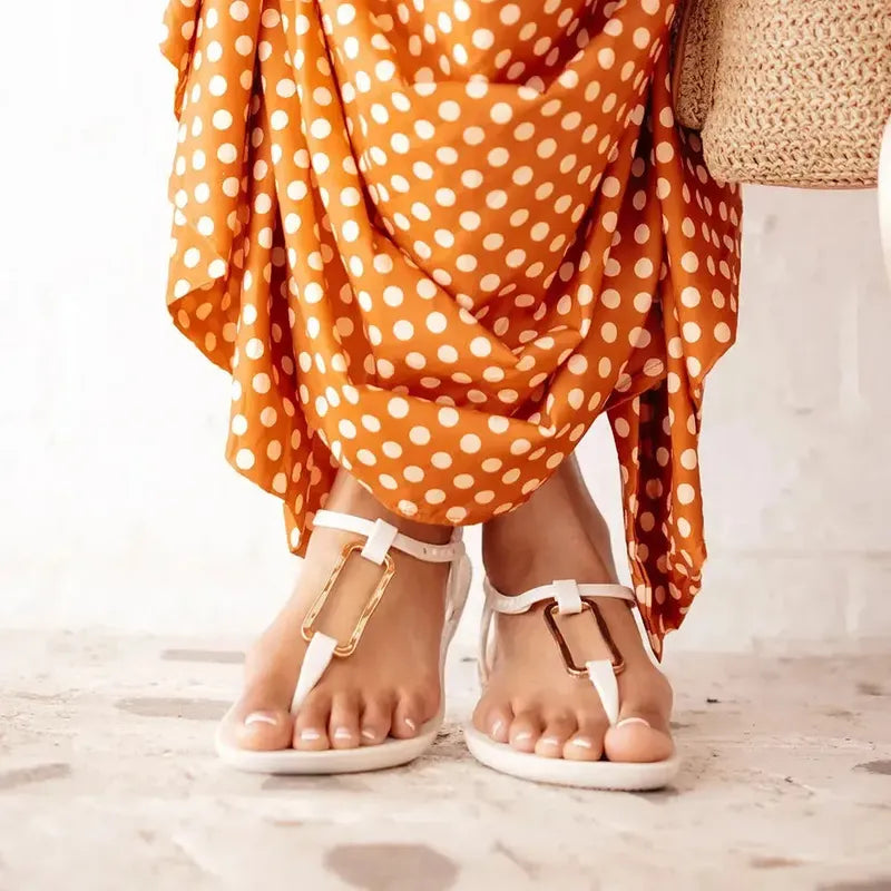 Ipanema Class Modern Slingback Sandal - Beige Gold
