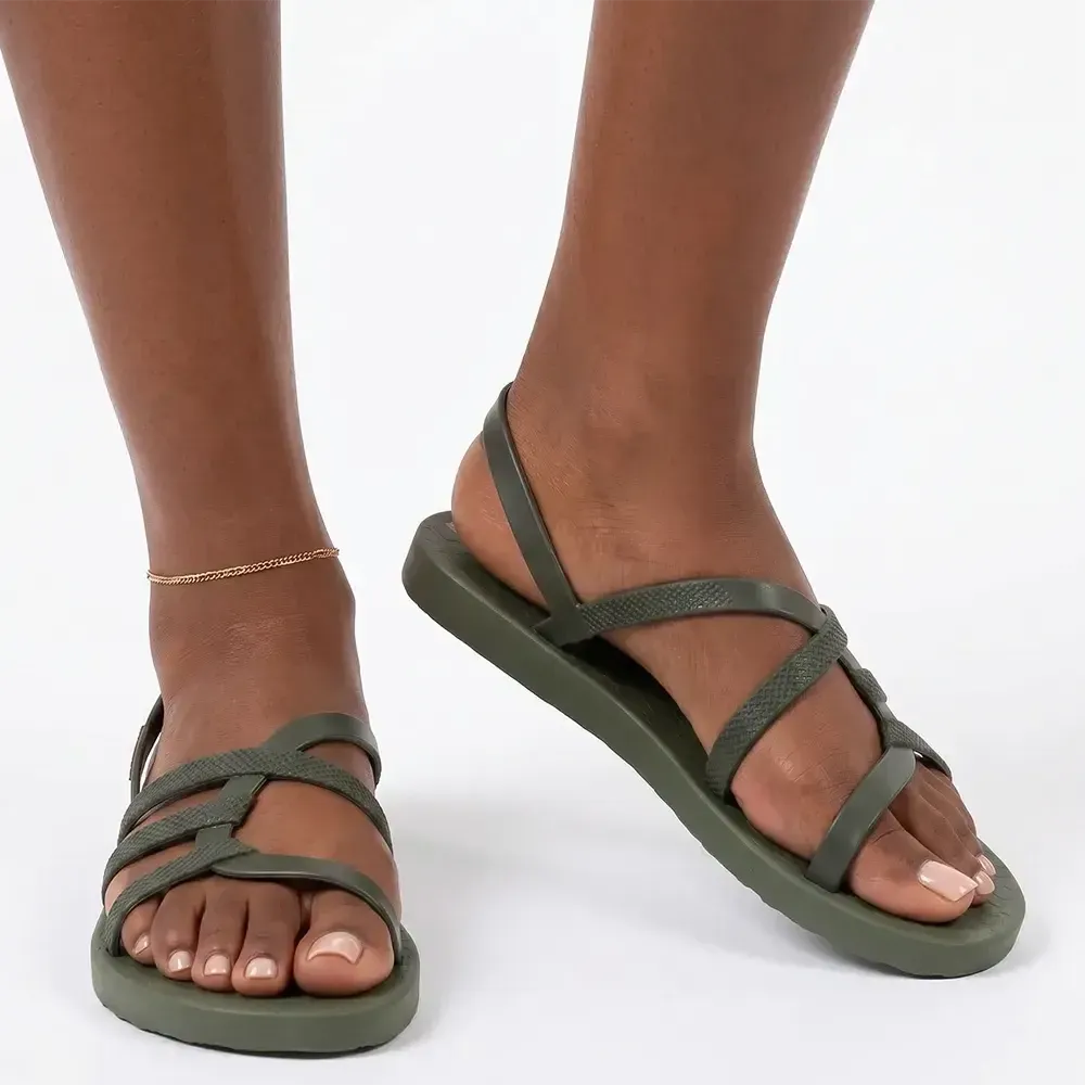 Ipanema Diversa Strappy Slingback Sandal - Green Orange
