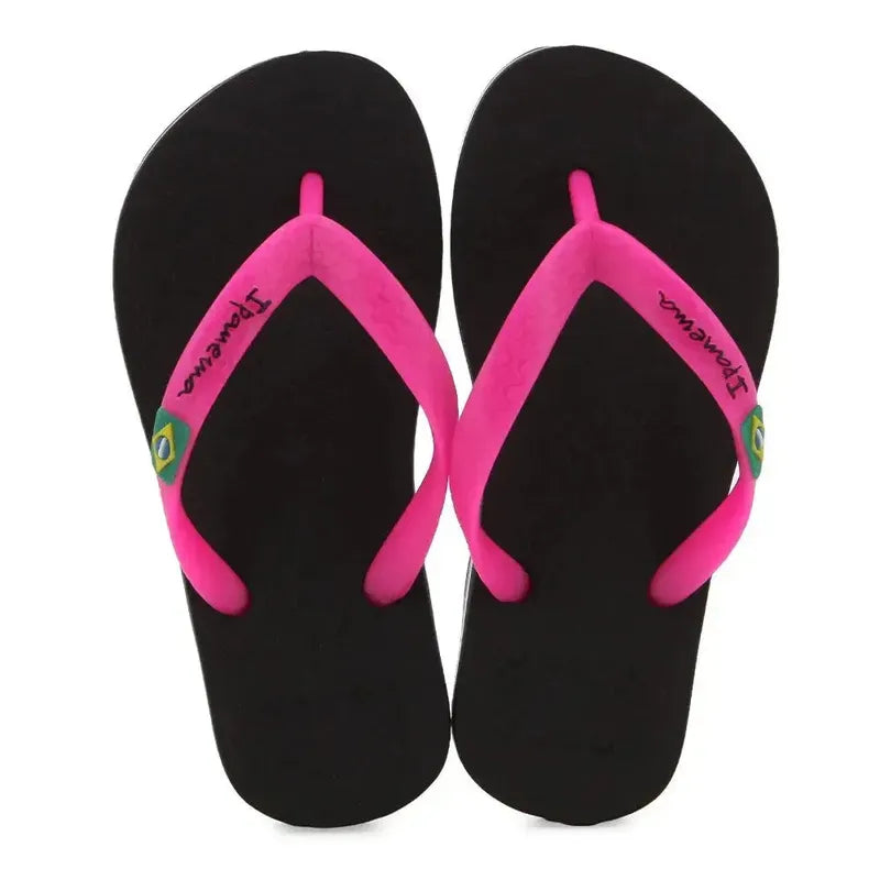 Ipanema Kids Oasis Brasil Thong Sandal - Black Pink