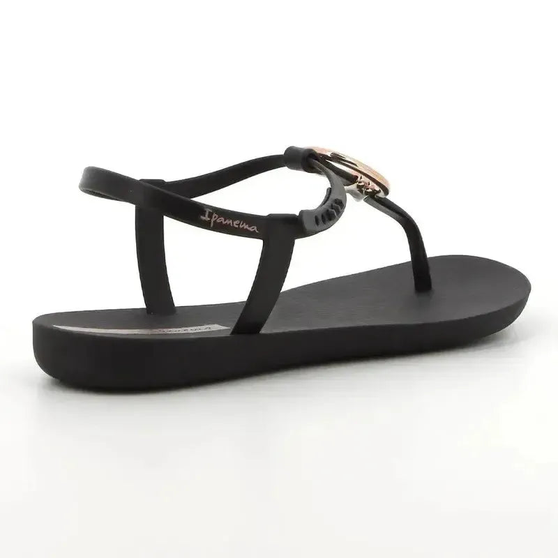 Ipanema Trim Sandal With Slingback - Black/Gold/Pink